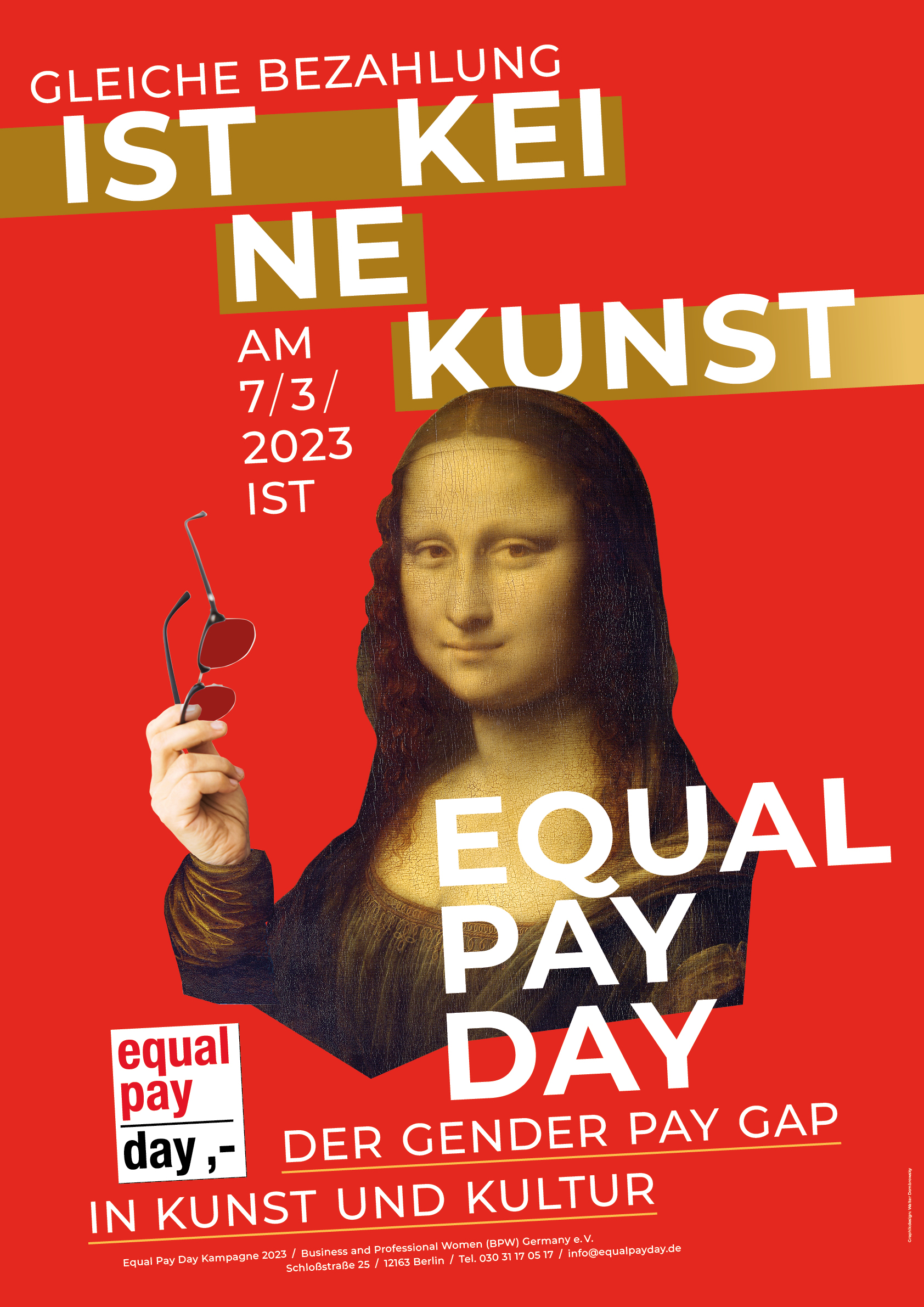 Kampagnenmotiv für Equal Pay Day, initiiert vom BPW Germany, 